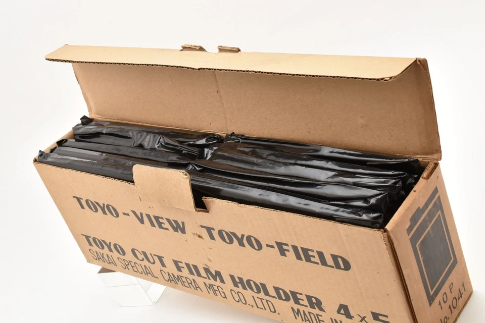 TOYO 4x5 Cut Sheet Film Holder Back Lot of 10 w/Box [Near Mint] Japan #2549959 - Image 2 of 4