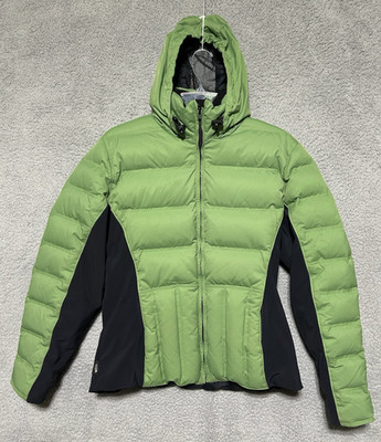 Obermeyer Circuit Down Ski Winter Jacket Womens Size 10 Black Green HydroBlock