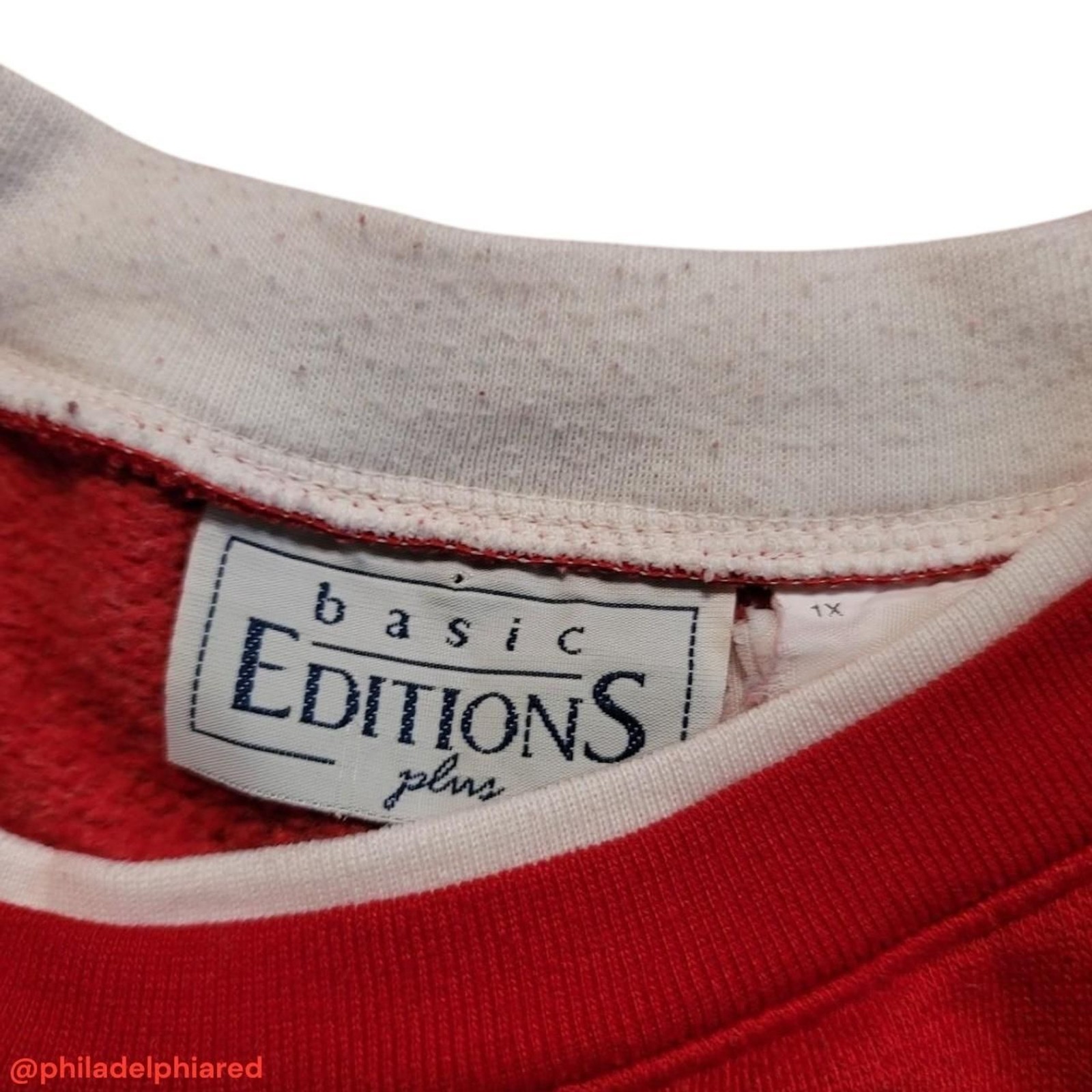 Vintage 1990's Basic Editions Double Neck Crewnec… - image 4