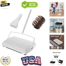 Carpet Floor Sweeper with Horsehair, Non Electric Manual Sweeping, Rotor Brus...