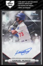 2023 Bowman Sterling Samuel Munoz PA-SM Prospect Auto Los Angeles Dodgers