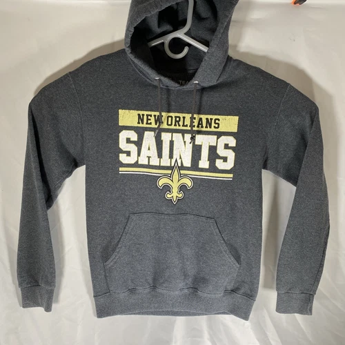VETEMENTS New Orleans Saints Felpa con Cappuccio Uomo Adulto Piccolo Grigio Pullover NFL Felpa