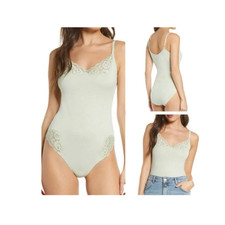 Intimately Free People Green Lacey Strappy Bodysuit Top NEW Size XS