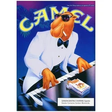 Camel Poster - Cool Joe at the Piano 1991