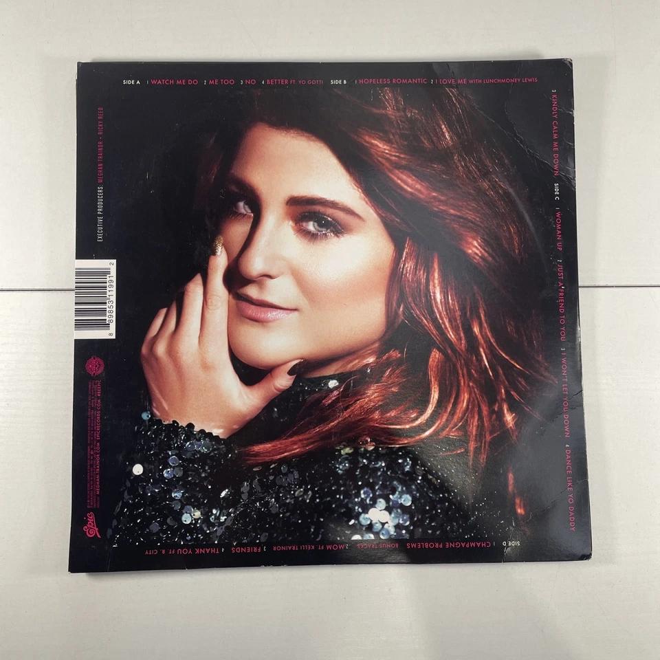 Meghan Trainor Thank You Pink White 2 LP Vinyl Set Epic Record album RARE Foto 2 de 4