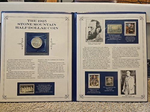 The 1925 Stone Mountain Commemorative Half Dollar Coin PCS Album