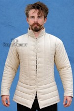 Medieval Thick Padded Cotton Gambeson   Full Sleeve Armor Jacket Costume Larp