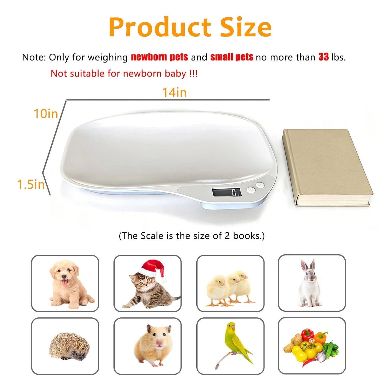 Small Animal Digital Scale Pet Scale LCD Display Puppy Scale Electronic Kitchen
Opens in a new windo
