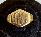 Vintage 14k Yellow Signet Intaglio Ring Great Shape Size 8.5 — photo 6