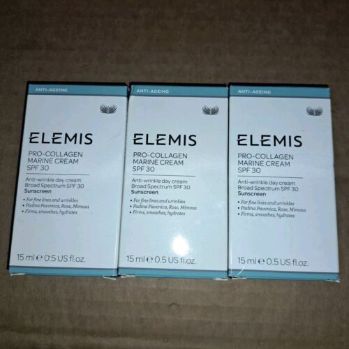 3 Elemis Pro Collagen Marine Facial Anti Wrinkle Aging Cream SPF 30 -15ml-0.5oz