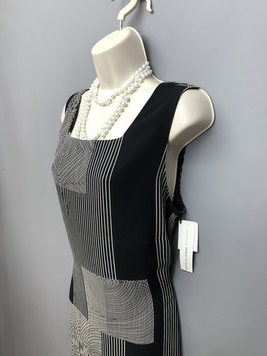 NUEVO Vestido House of Fraser Blanco y Negro Mezcla Sin Mangas con Cinturón Reino Unido 18 EUR 44 - Imagen 3 de 16