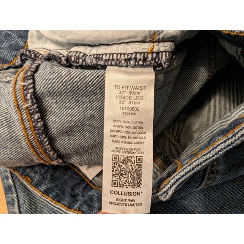 Vaqueros mujer cintura alta talla 32 ASOS Collusion x006 Mom Jean - Imagen 4 de 6