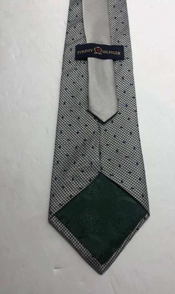 Tommy Hilfiger Men's Preppy Classic Dot Silk Tie Navy Size Regular