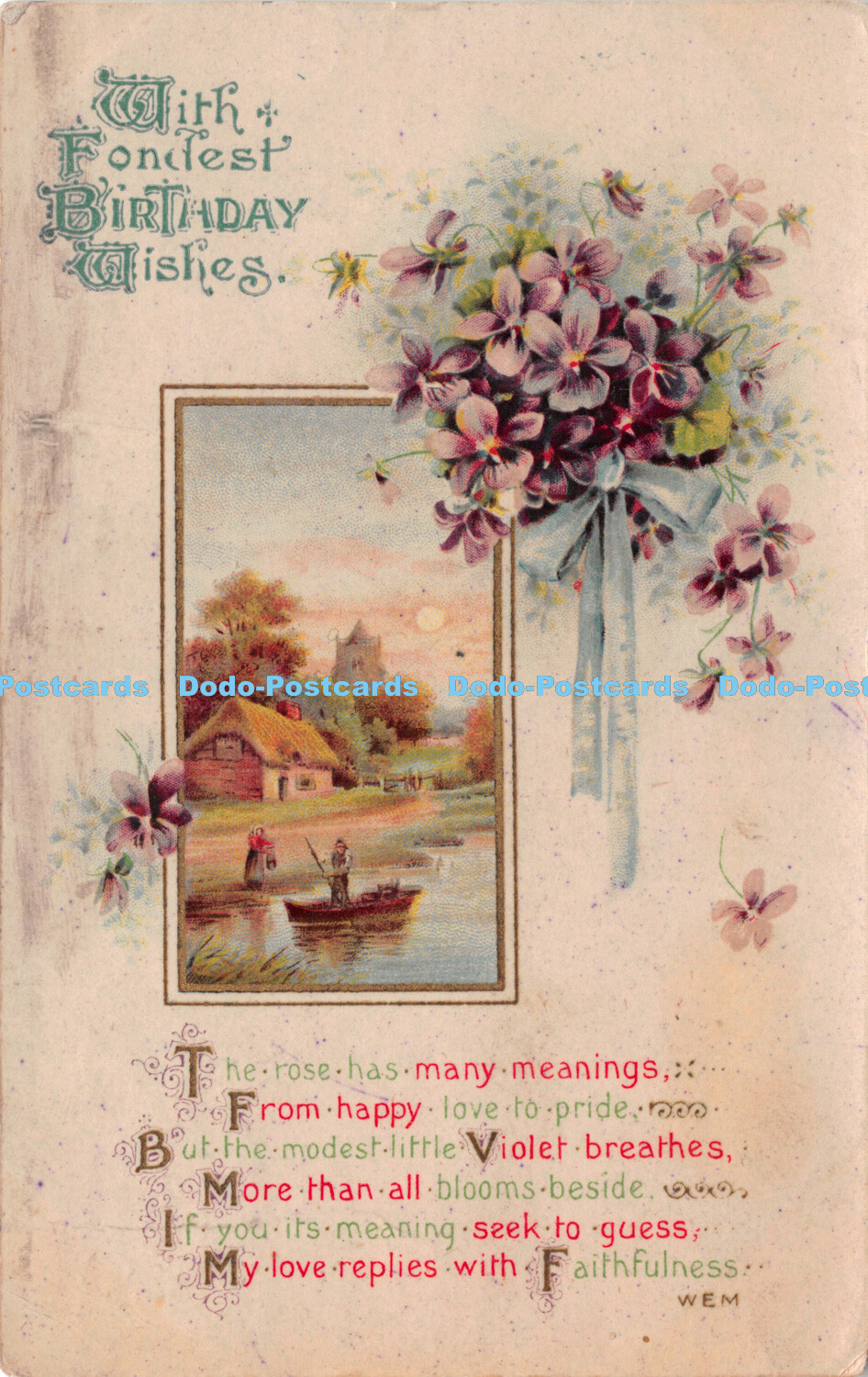 R228465 Mit schönsten Geburtstagswünschen Die Rose hat viele Bedeutungen aus glücklicher Liebe