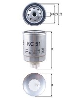 Mahle KC 51 Kraftstofffilter FüR CitroËN Passend FüR Fiat
