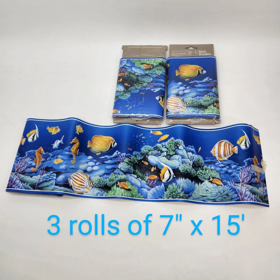 Juego de calcomanías de pared Ocean Life tiburón ballena tortuga delfín pez cáscara y palo Foto 2 de 4