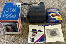 Vintage Polaroid 600 One Step Close Up Flash Instant Camera With Strap Org Box
