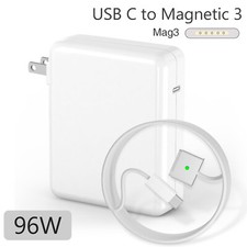 96W USB C MagSaf 3 Charger for MacBook Pro Air A2442 A2485 A2458 A2363 Adapter