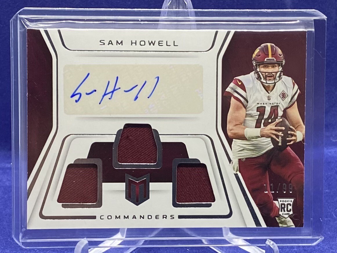 2022 Panini Chronicles Momentum Sam Howell MJA-SAH Rookie Patch Auto 11/99 RC