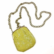Borsa piccola a tracolla Capelli New York chiusura rete metallo ottone giallo