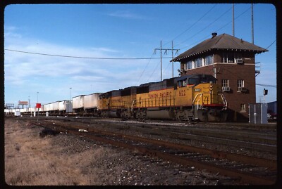 Original Rail Slide - UP Union Pacific 6122+ Fort Worth TX 2-14-1992