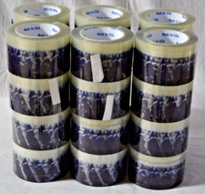 24 Rolls Carton Sealing printed clear Packing Tape Box Shipping 2 mil 3" x 110 Y