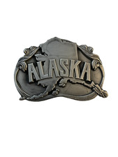 Vintage Princess Alaska Brass Belt Buckle Heavy Brass 00128521-109-Free Ship