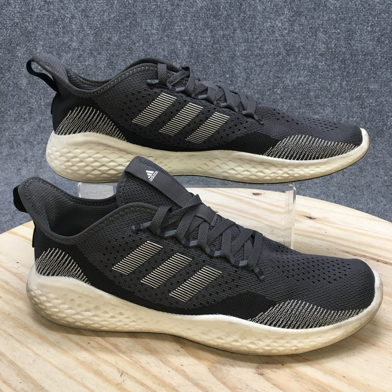 Adidas Shoes Mens 13 Fluidflow 2.0 Walking Sneakers Grey Mesh Fz-1983 Lace  Up | eBay