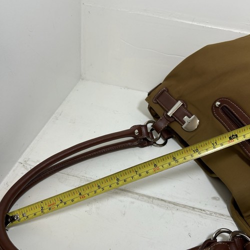 Etienne Aigner Large Tote Shoulder Bag Handbag Purse Brown Canvas - Picture 12 of 17