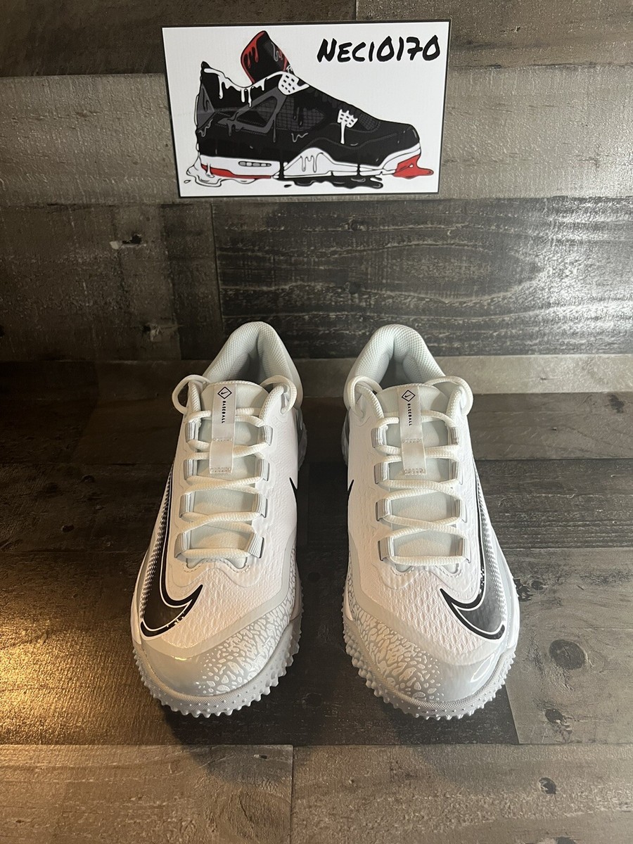 Nike Alpha Huarache Elite 4 Turf White Grey FD2743-100 Size