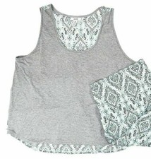 Alfani Womens Paisley Print Pajama Tank Top ONLY Blue X-Small NWT