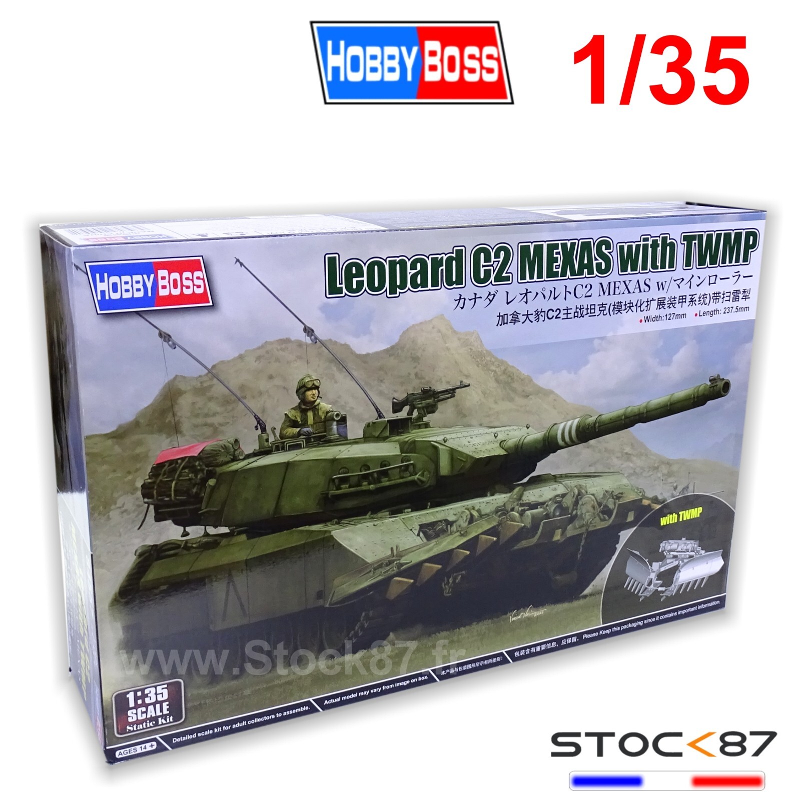 Char d'assaut miniature Leopard C2 MEXAS HOBBYBOSS 84557 maquette premium 1/35