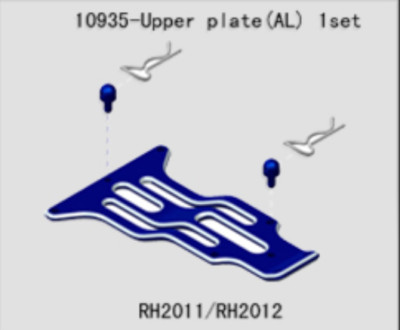 VRX Racing 1/10 Bullet Buggy Aluminum Upper Plate-10935