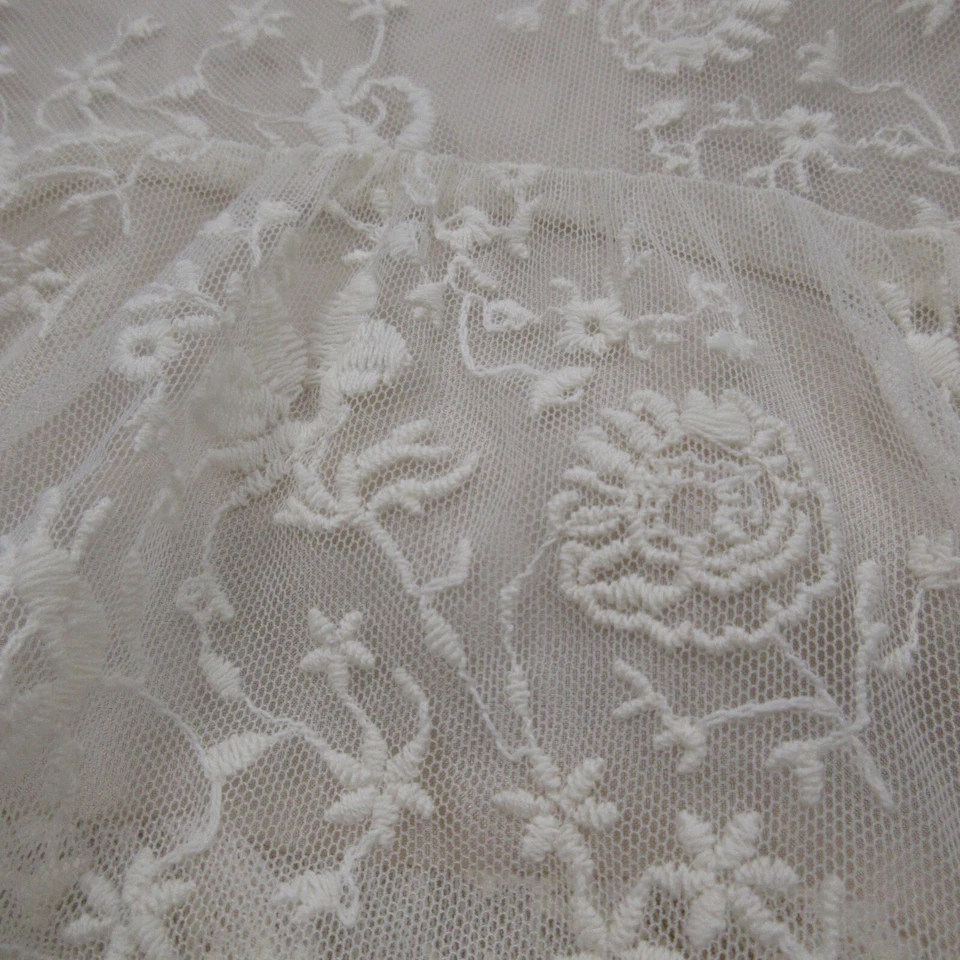 Vestido Johnny Was Mujer Mediano Blanco Encaje Keyla Túnica Volantes Romántico Boho Love Foto 3 de 4