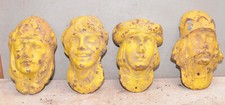 4 Herschell Spillman 1919 cast iron carousel shield mask faces indian pirate ++