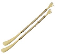 2X RüCkenkratzer Mit Schuhanzieher Ca. 50Cm, Kratzhand SchuhlöFfel Kratzhilfe
