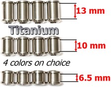 4/5 Chainring Bolts in TITANIUM - heat shield, 43 lighter, 3 lengths, 4 colors 