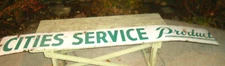 Vintage PORCELAIN CITIES SERVICE PRODUCTS OIL Advertising OLD GAS STATION SIGN