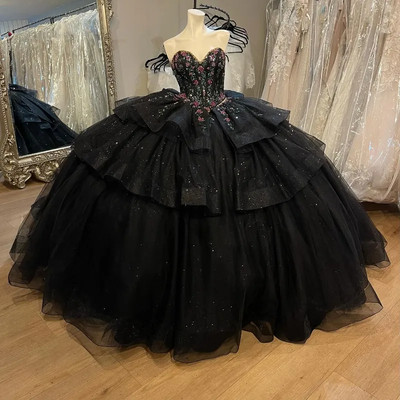black sweet sixteen dresses Vestidos de Quinceaera - Vestidos de 15 Aos Layla K LK174 Balll Gown enhancing its royal look Sweet 16 Dresses | Quinceaera