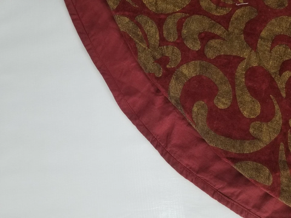 Vintage Decorative Christmas Tree Skirt Apron 113x64cm - Image 2 of 4