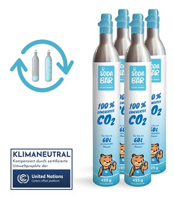 CO2-Zylinder Tausch-Box für Grohe Blue, Aarke, BritaNEO, SodaPop, 4 x 425g (60 l