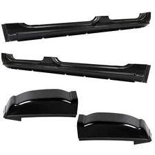 Outer Rocker Panels Cab Corners For 1999-07 Silverado Sierra 1500 2500 Crew Cab