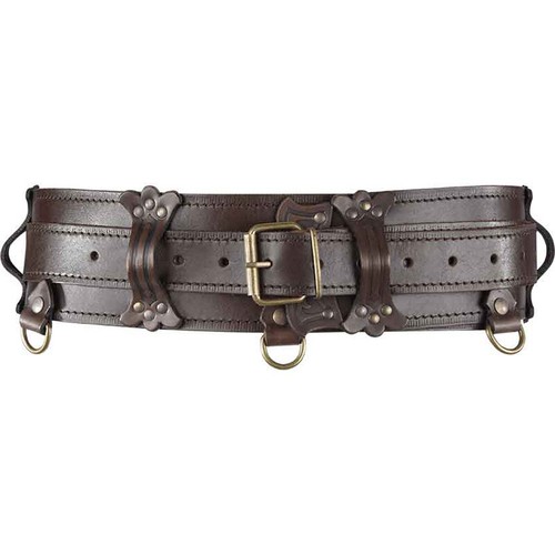 Middle Ages Vintage Leather Wide Belt Knight Medieval Costume Cosplay Waistband - Picture 14 of 16