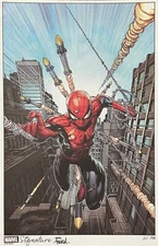 DAVID FINCH rare SPIDER-MAN art print SIGNED Foil MARVEL Signature LAST TWO!