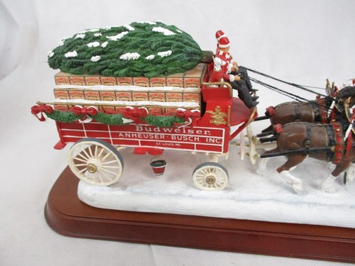 Danbury Neuwertig Budweiser Classic Clydesdales Winter Majestät mit Box Weihnachten 2002 - Bild 5 von 9