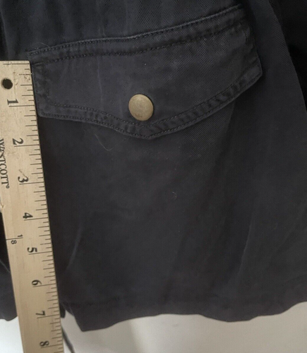 Young Fabulous & Broke Utility Jacket Flap Pockets Zip Up Gray Women Size Medium - Picture 7 of 7