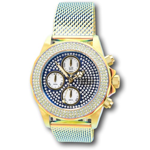 Orologio Cronografo Quarzo Invicta Pro Diver Fire Amber Donna Quadrante 399 Cristalli 44258 - Foto 11 di 14