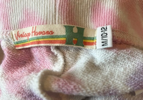 Vintage Havana Girls Tie Dye Rhinestone Lightning Bolt Slashed Joggers M(10-12) - Picture 4 of 5