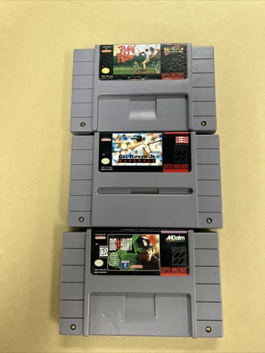 Super Nintendo Cal Ripken/ Relief Pitcher/Frank Thomas SNES Lot Of 3 No Boxes