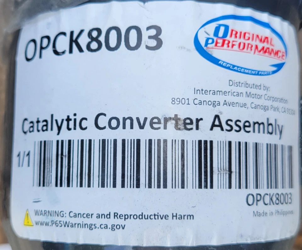 Conjunto convertidor rendimiento original OPCK8003 SC Foto 2 de 2